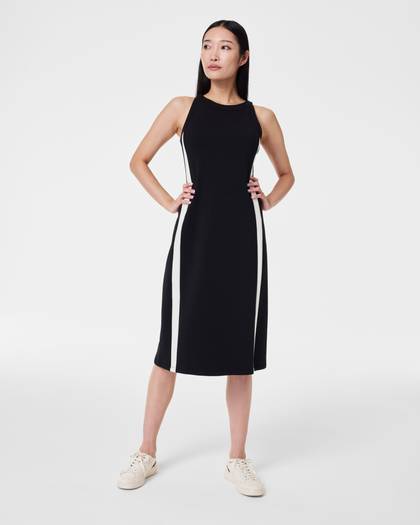 AirEssentials Side Stripe Tank Midi Dress - Very Black