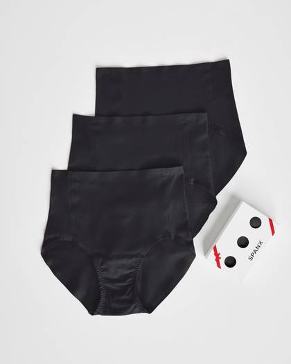 SPANX® Fit-To-You Pima Cotton Brief 3-Pack - Very Black