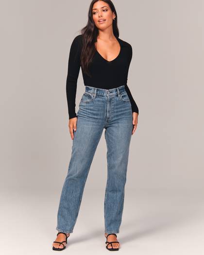 Curve Love 90s Ultra High Rise Straight Jeans