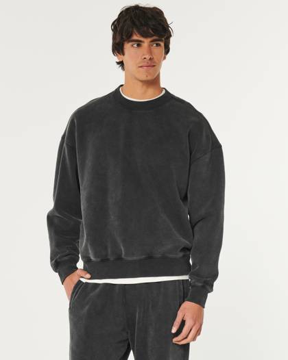 Boxy Washed Crew Sweatshirt