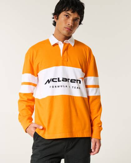 Boxy Heavyweight McLaren Graphic Rugby Polo