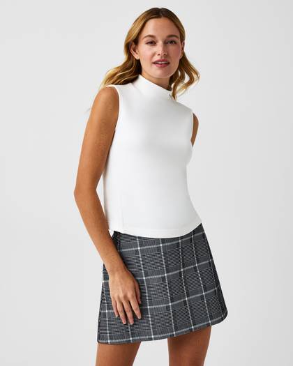 AirEssentials Sleeveless Mock Neck Top - Powder