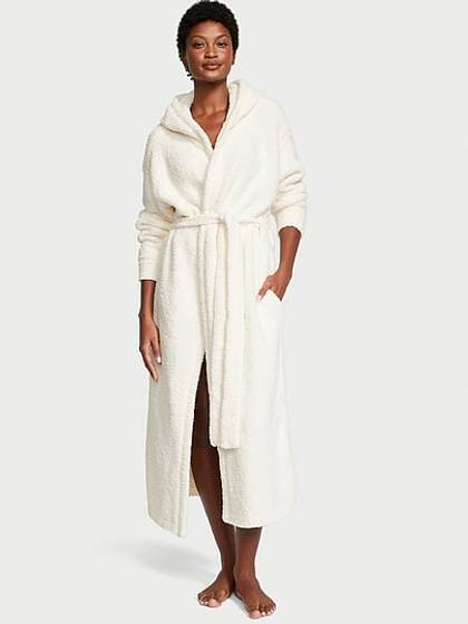 Chenille Hooded Long Robe