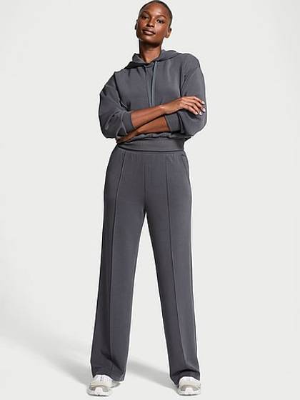 Featherweight Knit Tailored Wide-Leg Pant