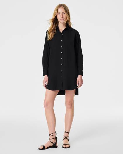The Best Poplin Shirt Dress - Classic Black