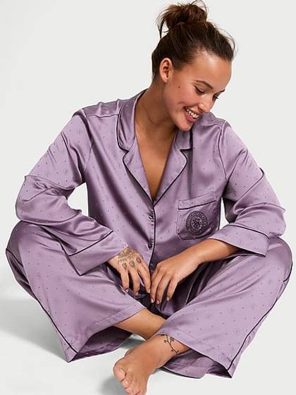 Signature Satin Long Pajama Set