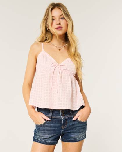 Low-Rise Dark Wash Denim Mini Shorts