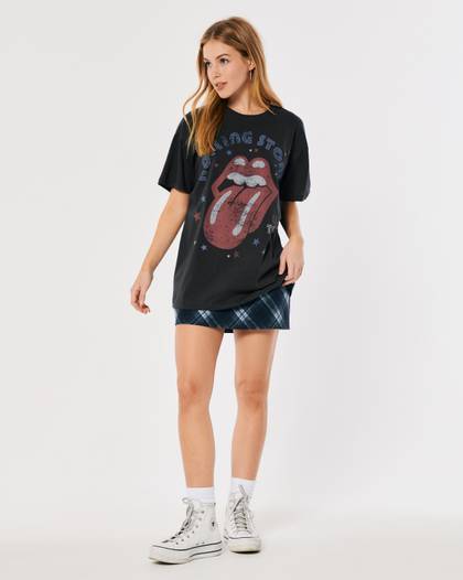 Oversized Rolling Stones Graphic Tee