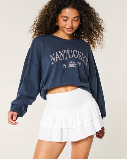 Smocked Tiered Mini Skort