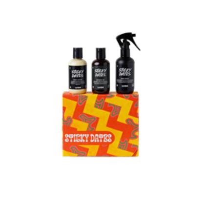 LUSH | Sticky Dates | Gift | 3 Vanilla Scented Gourmand Shower & Body Gifts