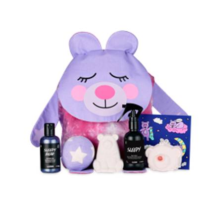 LUSH | Sleepy Bear | Gift | 5 Sleepy-Scented Lavender & Tonka Shower & Bath Products