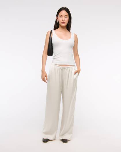 Satin Pull-On Pant