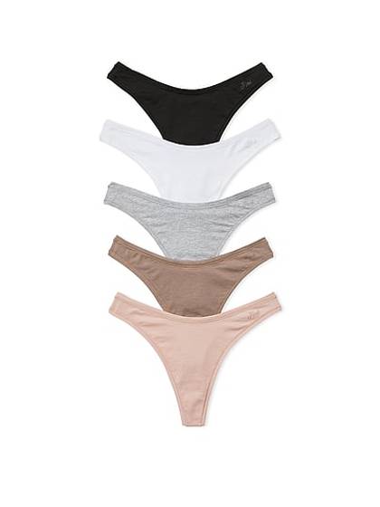 5-Pack Cotton Thong Panties