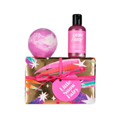 LUSH | Little Snow Fairy | Gift | 2 Snow Fairy Products | Candy Floss-Scented Bath & Shower