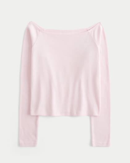 Long-Sleeve Off-the-Shoulder Top