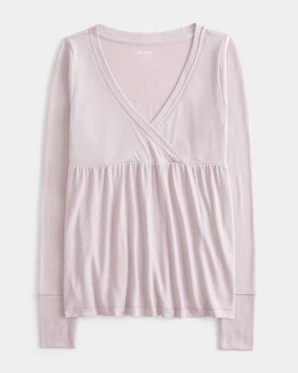 Easy Wrap-Front Babydoll Top