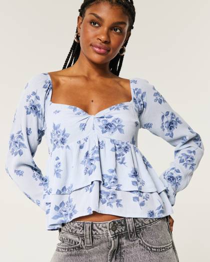 Easy Twist Bust Babydoll Top