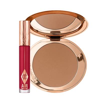 Charlotte Tilbury Airbrush Bronzer & Airbrush Flawless Lip Duo - Makeup Kit