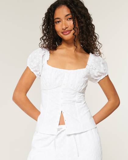 Voile Button-Through Blouse