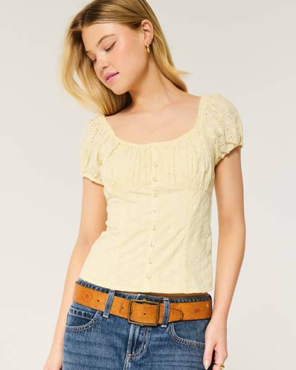 Voile Button-Through Blouse