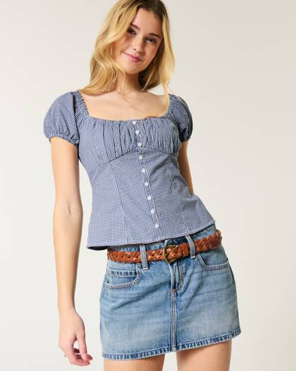 Voile Button-Through Blouse