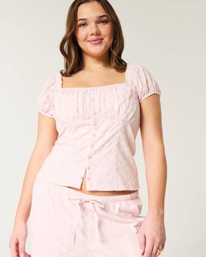 Voile Button-Through Blouse