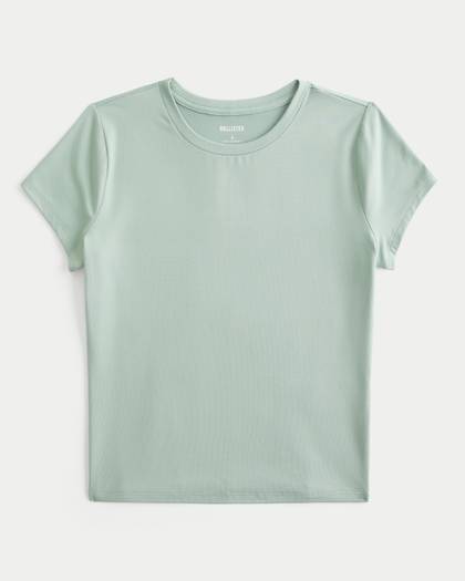 Soft Stretch Seamless Fabric Longline Baby Tee