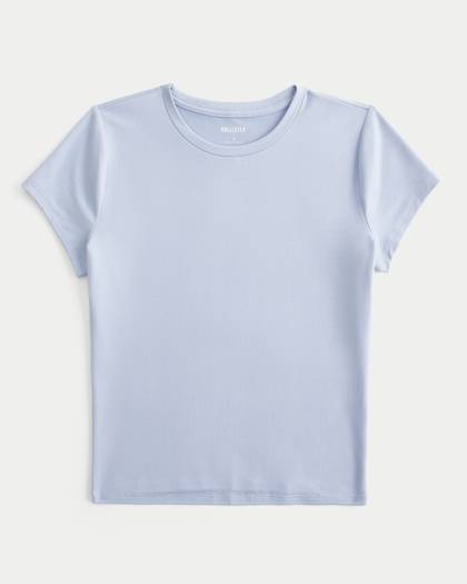 Soft Stretch Seamless Fabric Longline Baby Tee