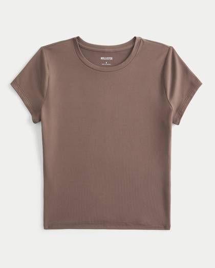 Soft Stretch Seamless Fabric Longline Baby Tee
