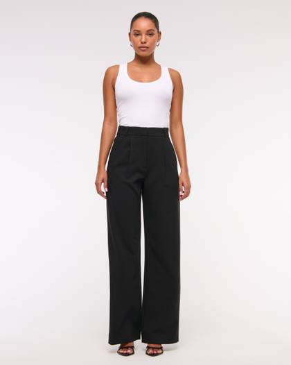 A&F Sloane Tailored Wide Leg Pant