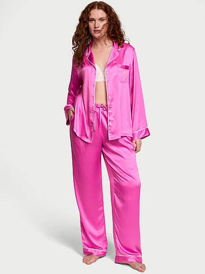 Signature Satin Long Pajama Set