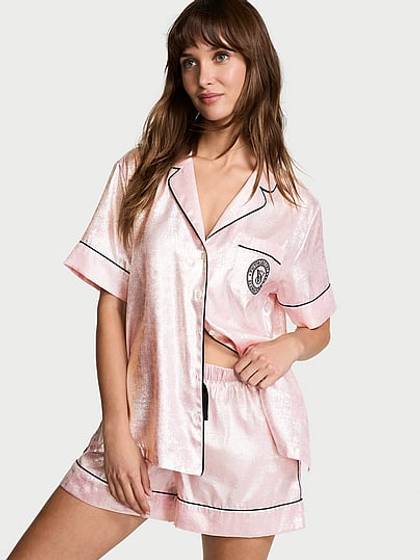 Glazed Satin Short Pajama Set