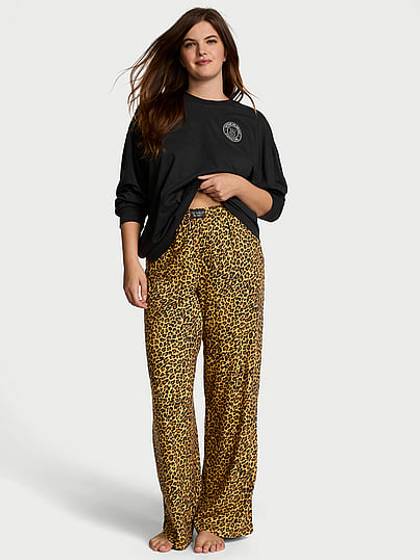 Flannel Long-Sleeve Tee-Jama Set