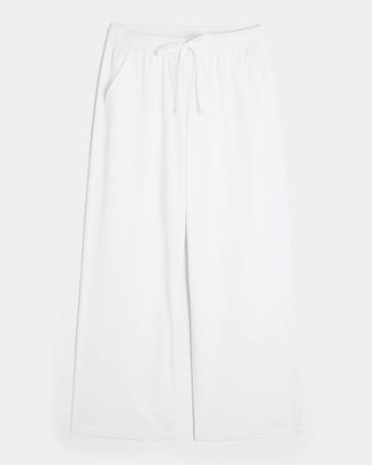 Seersucker Baggy Pull-On Pants