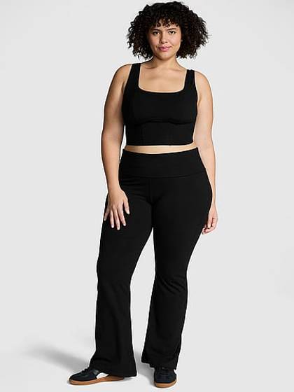 All Day Cotton Bling Foldover Flare Leggings