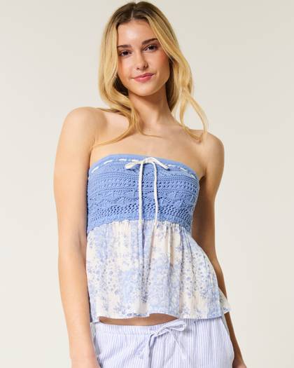 Easy Crochet-Style Babydoll Top