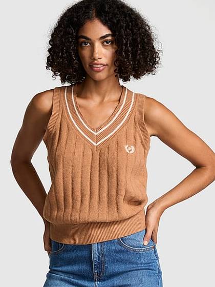 Collegiate Knit Sweater Vest