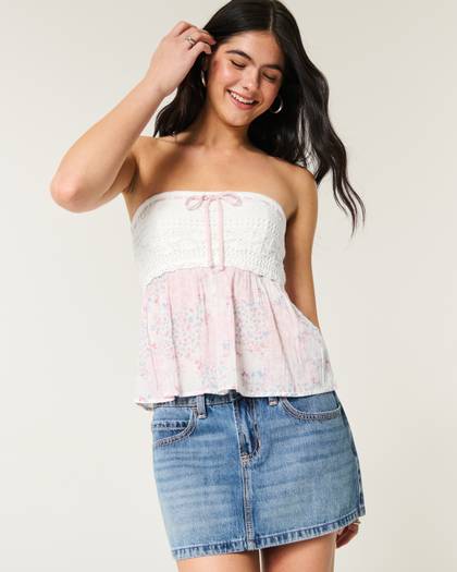 Easy Crochet-Style Babydoll Top