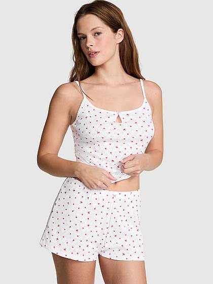 Cotton Heart Pointelle Sleep Shorts