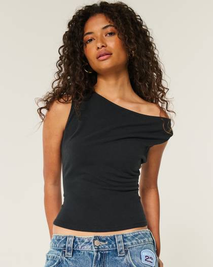 Asymmetrical Off-the-Shoulder Top