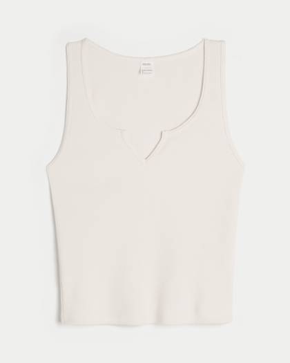 Gilly Hicks Cozy Waffle Notch-Neck Tank