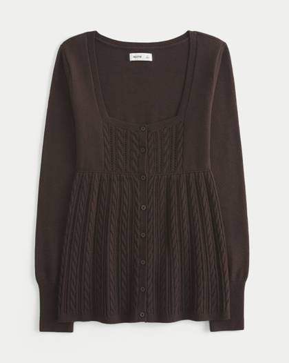 Easy Long-Sleeve Babydoll Sweater