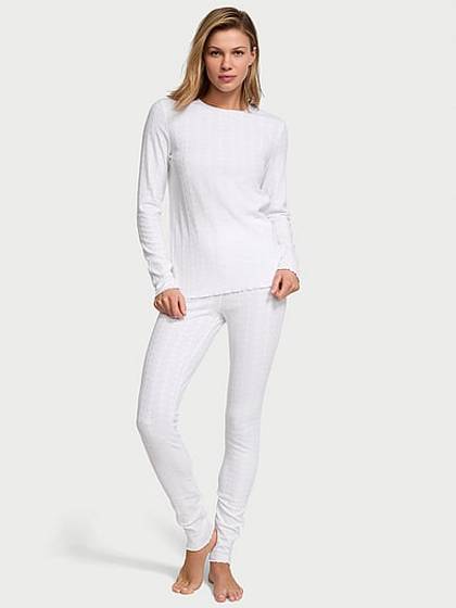 Heart Pointelle Long Pajama Set