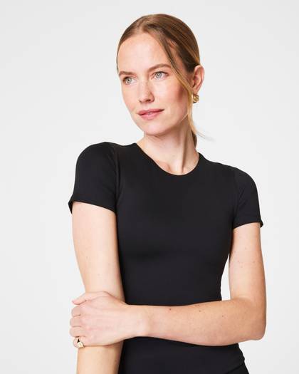 SPANXsmooth™ Jersey Crewneck Tee - Classic Black