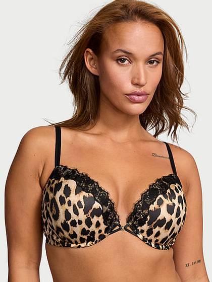Smooth Lace-Trim Push-Up Bra