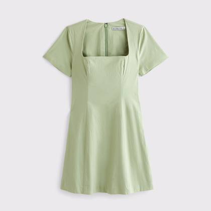 Short-Sleeve Stretch Mini Dress