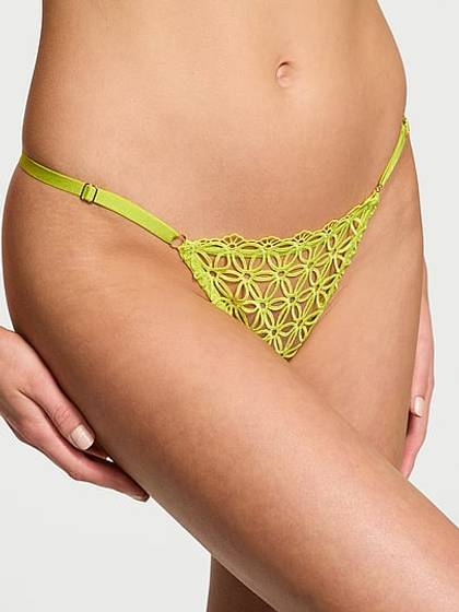 Geo Daisy Lace Adjustable V-String Panty
