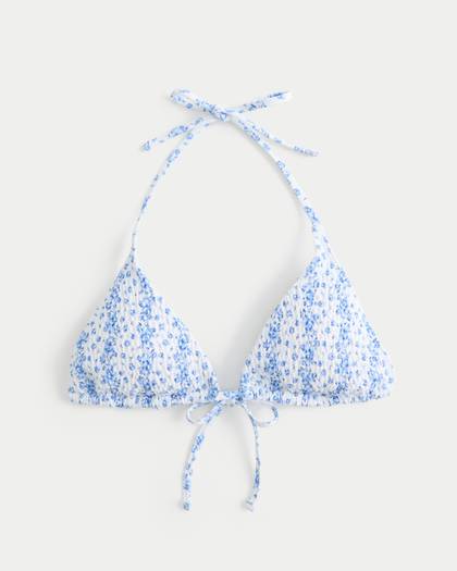 Smocked Multi-Way Triangle Bikini Top