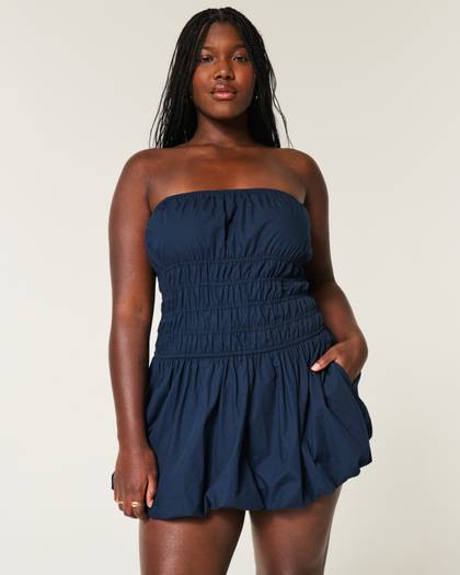 Strapless Bubble Mini Dress