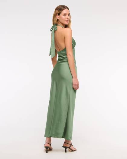 The A&F Julia Slip Halter Maxi Dress